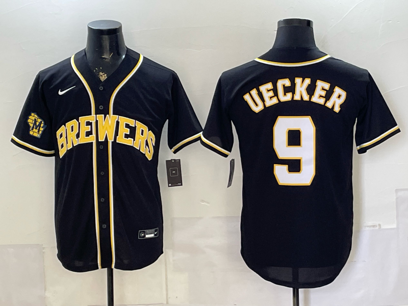 Men 2026 Milwaukee Brewers #9 Uecker black Game Nike MLB Jersey 05280